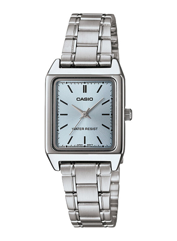 Casio Analog Wrist Watch for Women with Stainless Steel Band, Water Resistant, LTP-V007D-2EUDF, Silver-Blue
Casio Analog Wrist Watch for Women with Stainless Steel Band, Water Resistant, LTP-V007D-2EUDF, Silver-Blue