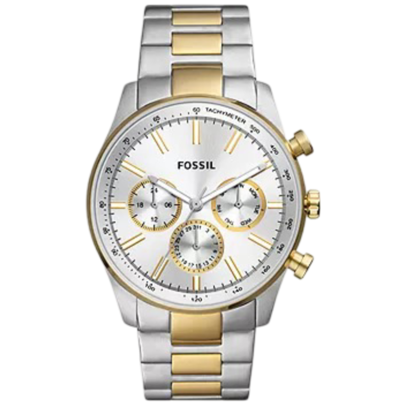 Fossil Sullivan Analog Watch for Men with Stainless Steel Band, Water Resistant and Chronograph, BQ2693, Silver/gold-Silver
Fossil Sullivan Analog Watch for Men with Stainless Steel Band, Water Resistant and Chronograph, BQ2693, Silver/gold-Silver