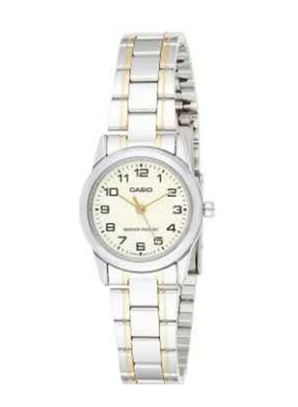 Casio Analog Watch for Women with Stainless Steel Band, Water Resistant, LTP-V001SG-9BUDF, Silver/Gold-White
Casio Analog Watch for Women with Stainless Steel Band, Water Resistant, LTP-V001SG-9BUDF, Silver/Gold-White