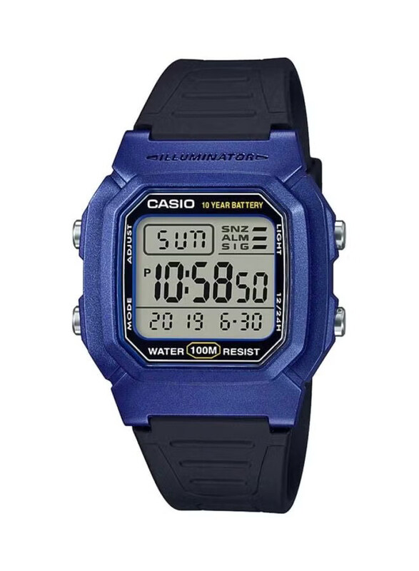 Casio Youth Digital Watch for Men with Resin Band, Water Resistant, W-800HM-2AVDF, Black-Grey
Casio Youth Digital Watch for Men with Resin Band, Water Resistant, W-800HM-2AVDF, Black-Grey