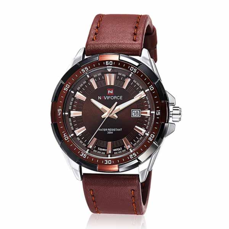 Naviforce Analog Watch for Men with Leather Band, Water Resistant, NF9056, Brown-Multicolour
Naviforce Analog Watch for Men with Leather Band, Water Resistant, NF9056, Brown-Multicolour