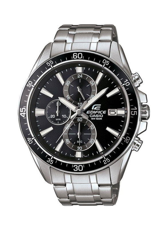 Casio Edifice Analog Watch for Men with Stainless Steel Band, Water Resistant and Chronograph, EFR 546D - 1A, Silver-Black
Casio Edifice Analog Watch for Men with Stainless Steel Band, Water Resistant and Chronograph, EFR 546D - 1A, Silver-Black