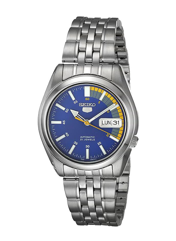 Seiko Analog Watch for Men with Stainless Steel Band, Water Resistant, SNK371K1, Silver-Blue
Seiko Analog Watch for Men with Stainless Steel Band, Water Resistant, SNK371K1, Silver-Blue
