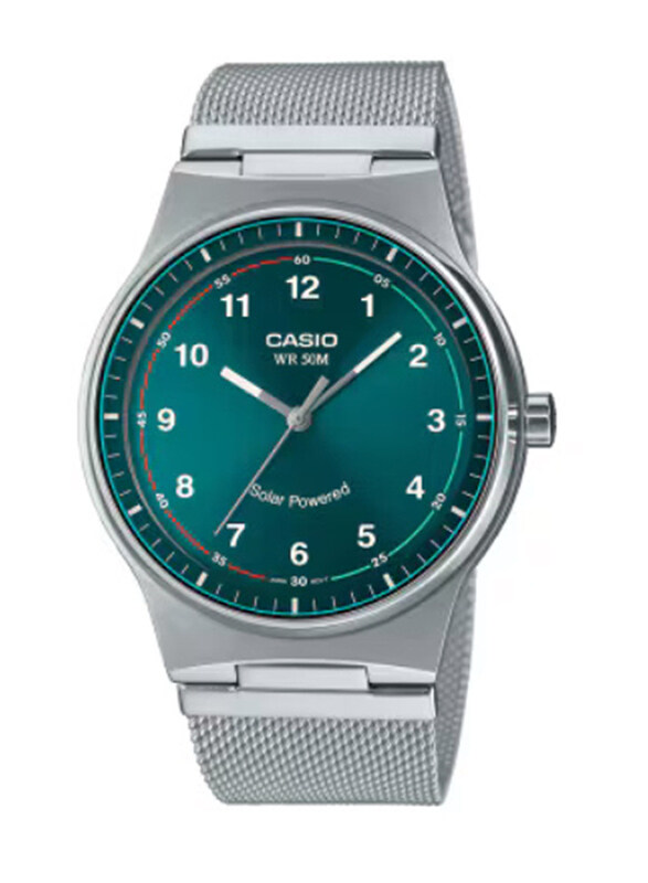 Casio Standard Analog Watch for Men with Mesh Band, Water Resistant, MTP-RS105M-3BVDF, Silver-Green
Casio Standard Analog Watch for Men with Mesh Band, Water Resistant, MTP-RS105M-3BVDF, Silver-Green