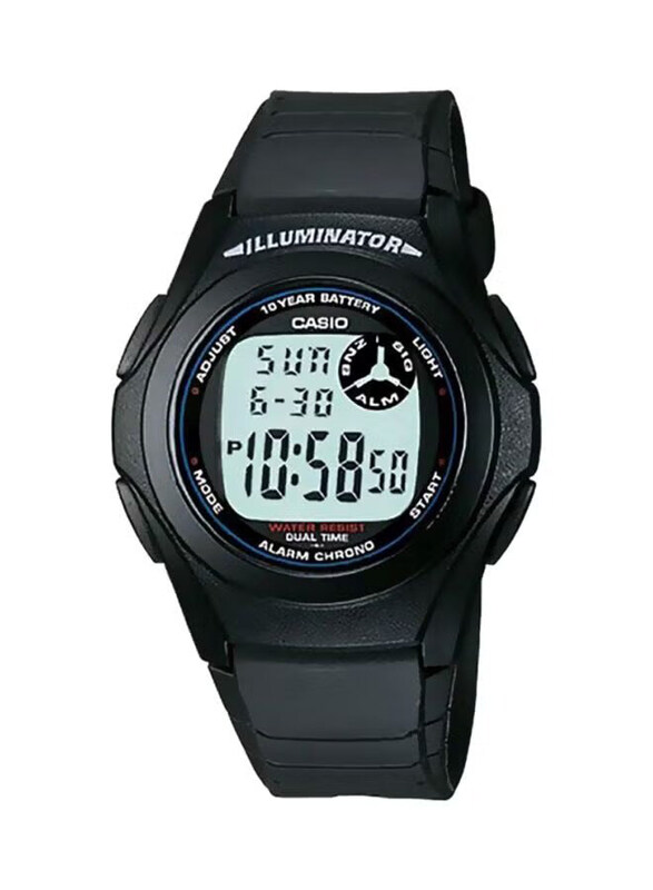 Casio Digital Watch for Boys with Resin Band, Water Resistant, F-200W-1A, Black-Green
Casio Digital Watch for Boys with Resin Band, Water Resistant, F-200W-1A, Black-Green
