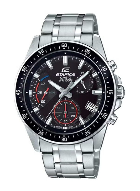 Casio Edifice Analog Quartz Watch for Men with Stainless Steel Band, Water Resistant and Chronograph, EFV-540D-1AVUEF, Silver/Black
Casio Edifice Analog Quartz Watch for Men with Stainless Steel Band, Water Resistant and Chronograph, EFV-540D-1AVUEF, Silver/Black