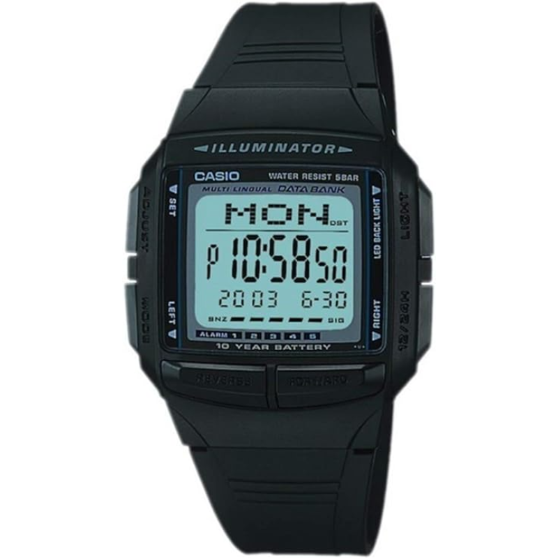 Casio Vintage Series Digital Watch for Men with Resin Band, Water Resistant, DB-36-1AVSDF, Black-Grey
Casio Vintage Series Digital Watch for Men with Resin Band, Water Resistant, DB-36-1AVSDF, Black-Grey
