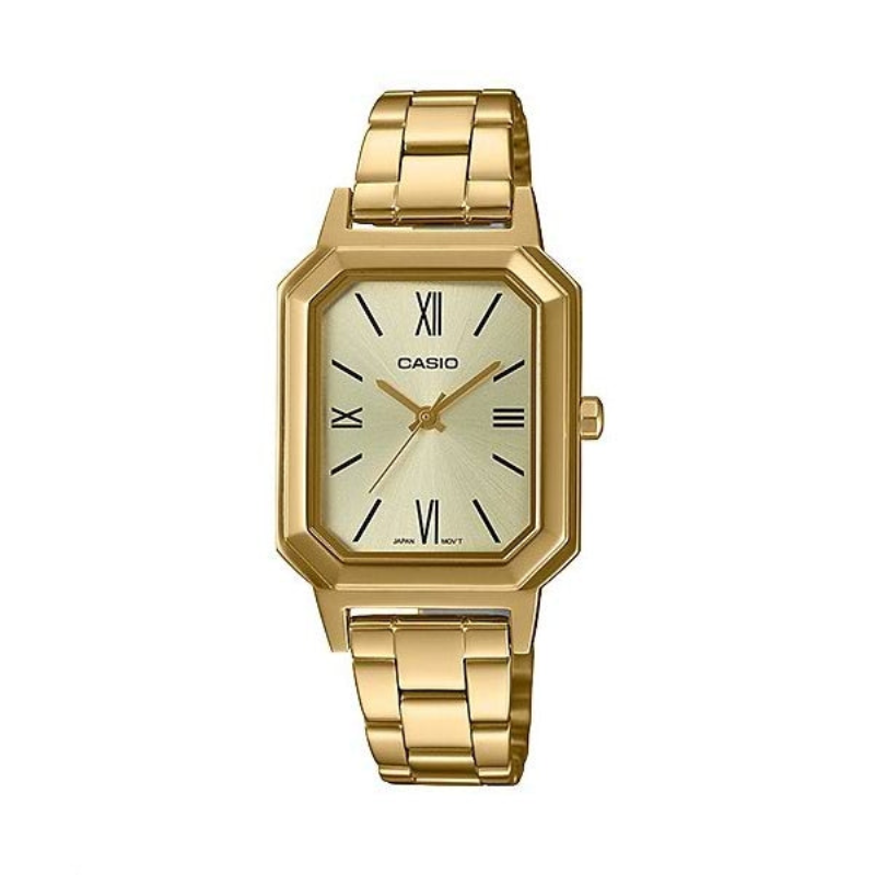 Casio Analog Watch for Women with Stainless Steel Band, Water Resistant, LTP-E168G-9BDF, Gold-Gold
Casio Analog Watch for Women with Stainless Steel Band, Water Resistant, LTP-E168G-9BDF, Gold-Gold
