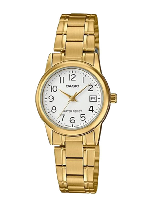 Casio Analog Watch for Women with Stainless Steel Band, Water Resistant, LTP-V002G-7B2UDF, Gold-White
Casio Analog Watch for Women with Stainless Steel Band, Water Resistant, LTP-V002G-7B2UDF, Gold-White