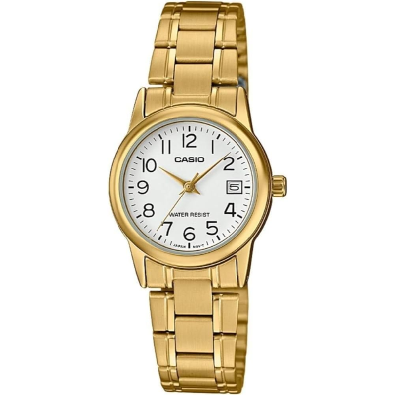 Casio Standard Series Analog Watch for Women with Stainless Steel Band, Water Resistant, LTP-V002G-7BUDF, Gold-White
Casio Standard Series Analog Watch for Women with Stainless Steel Band, Water Resistant, LTP-V002G-7BUDF, Gold-White