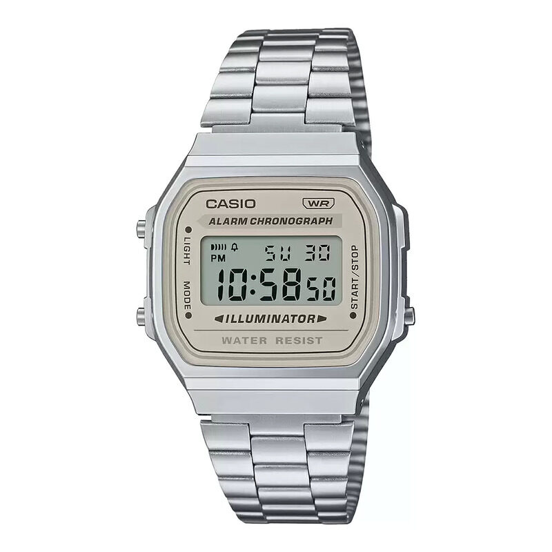 Casio Vintage Digital Unisex Watch with Stainless Steel Band, Water Resistant, A168WA-8AYDF, Silver-Beige
Casio Vintage Digital Unisex Watch with Stainless Steel Band, Water Resistant, A168WA-8AYDF, Silver-Beige