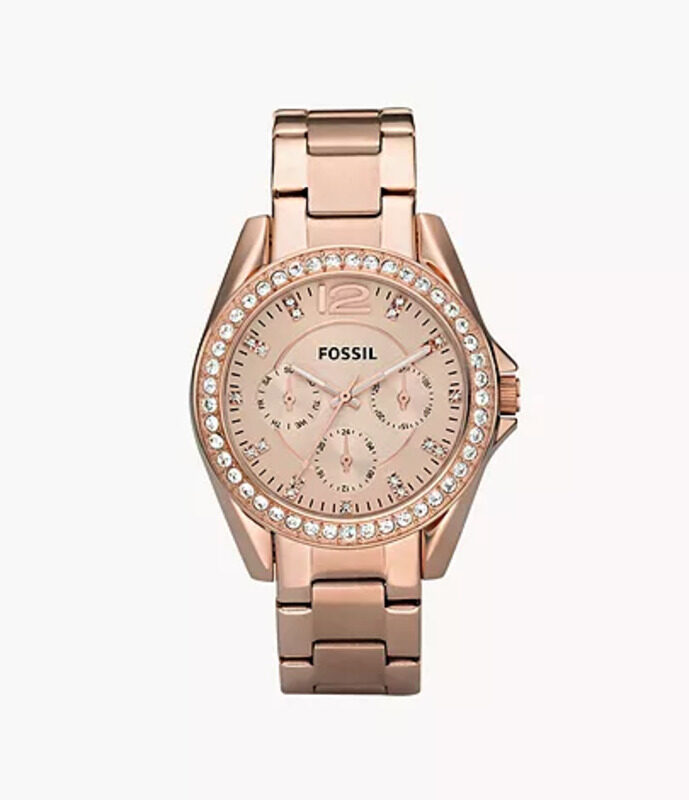 Fossil Riley Analog Watch for Women with Stainless Steel Band, Water Resistant and Chronograph, ES2811, Rose Gold-Rose Gold
Fossil Riley Analog Watch for Women with Stainless Steel Band, Water Resistant and Chronograph, ES2811, Rose Gold-Rose Gold