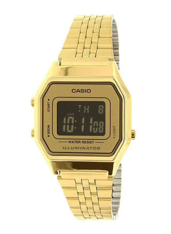 Casio Digital Watch for Women with Stainless Steel Band, Water Resistant, LA680WGA-9, Gold-Black
Casio Digital Watch for Women with Stainless Steel Band, Water Resistant, LA680WGA-9, Gold-Black