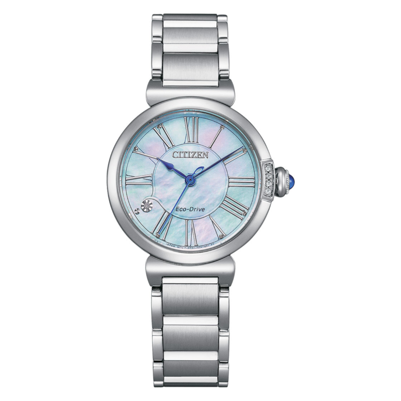 Citizen Analog Watch for Women with Stainless Steel Band, Water Resistant, EM1060-87N, Silver-Blue
Citizen Analog Watch for Women with Stainless Steel Band, Water Resistant, EM1060-87N, Silver-Blue