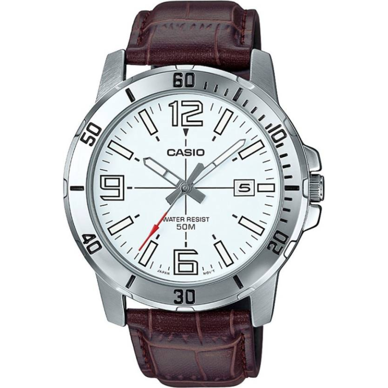 Casio Standard Analog Watch for Men with Leather Band, Water Resistant, MTP-VD01L-7BVUDF, Brown-White
Casio Standard Analog Watch for Men with Leather Band, Water Resistant, MTP-VD01L-7BVUDF, Brown-White