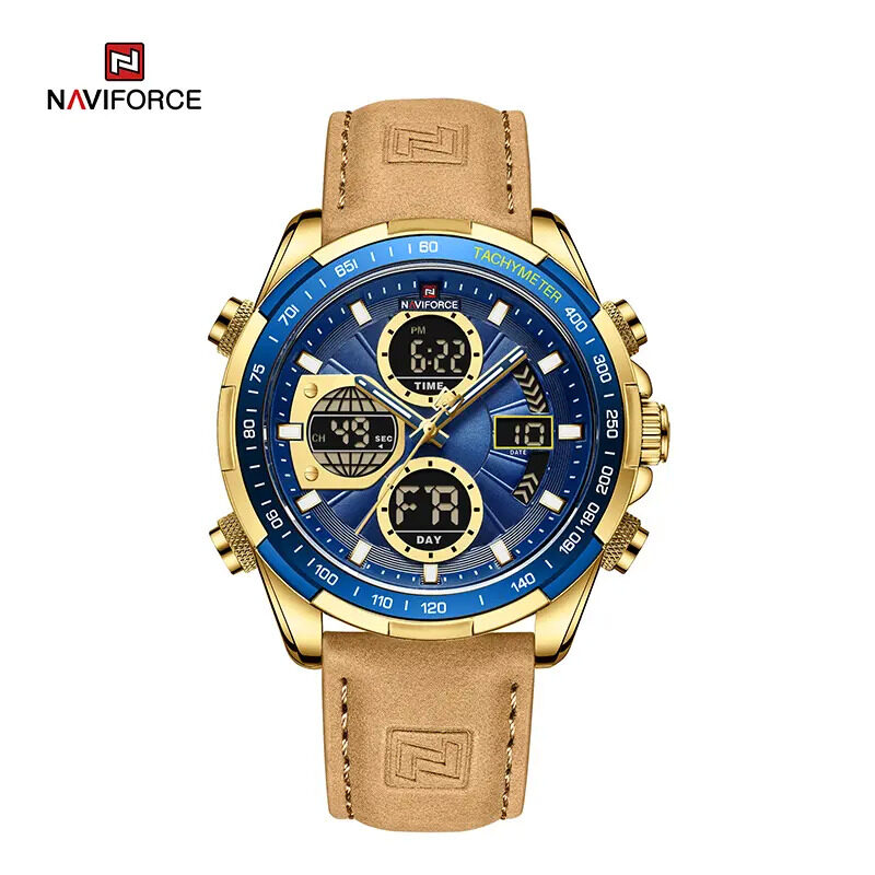 Naviforce Analog/Digital Watch for Men with Leather Genuine Band, Water Resistant, NF9197L, Brown-Blue
Naviforce Analog/Digital Watch for Men with Leather Genuine Band, Water Resistant, NF9197L, Brown-Blue