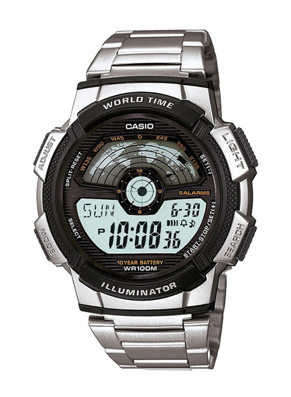 Casio Quartz Digital Wrist Watch for Men with Stainless Steel Band, Water Resistant, AE-1100WD-1AVDF, Silver-Grey
Casio Quartz Digital Wrist Watch for Men with Stainless Steel Band, Water Resistant, AE-1100WD-1AVDF, Silver-Grey