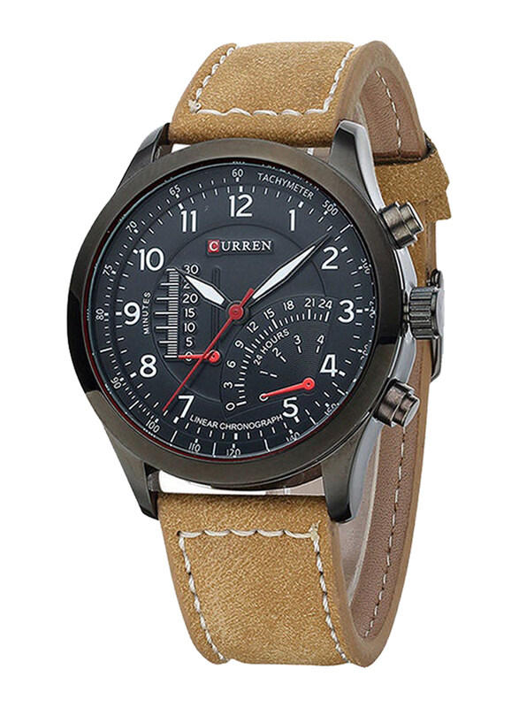 Curren Analog Watch for Men with Leather Band, Water Resistant and Chronograph, 8152, Brown-Black
Curren Analog Watch for Men with Leather Band, Water Resistant and Chronograph, 8152, Brown-Black