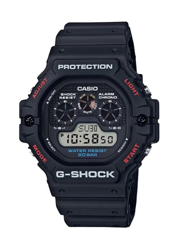 G-Shock Digital Watch for Men with Resin Band, Water Resistant, DW-5900-1DR, Black
G-Shock Digital Watch for Men with Resin Band, Water Resistant, DW-5900-1DR, Black