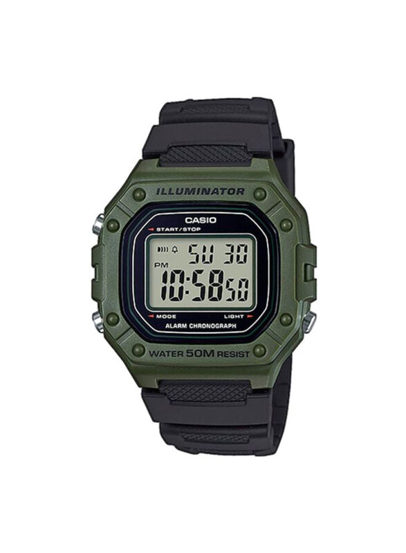 Casio Digital Watch for Men with Resin Band, Water Resistant, W-218H-3AVEF, Black-Grey
Casio Digital Watch for Men with Resin Band, Water Resistant, W-218H-3AVEF, Black-Grey