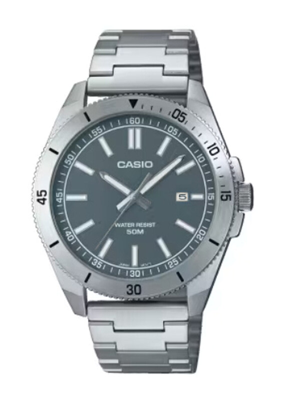 Casio Standard Analog Watch for Men with Stainless Steel Band, Water Resistant, MTP-B155D-3EVDF, Silver-Grey
Casio Standard Analog Watch for Men with Stainless Steel Band, Water Resistant, MTP-B155D-3EVDF, Silver-Grey