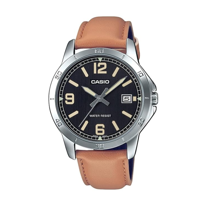 Casio Enticer Series Analog Watch for Men with Leather Band, Water Resistant, MTP-V005D-1B2UDF, Brown-Black
Casio Enticer Series Analog Watch for Men with Leather Band, Water Resistant, MTP-V005D-1B2UDF, Brown-Black