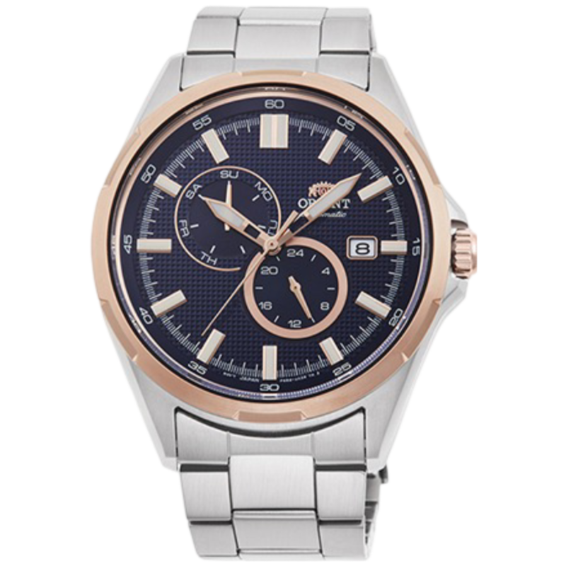 Orient Analog Watch for Men with Stainless Steel Band, Water Resistant and Chronograph, OW-RAAK0601, Silver-Blue
Orient Analog Watch for Men with Stainless Steel Band, Water Resistant and Chronograph, OW-RAAK0601, Silver-Blue