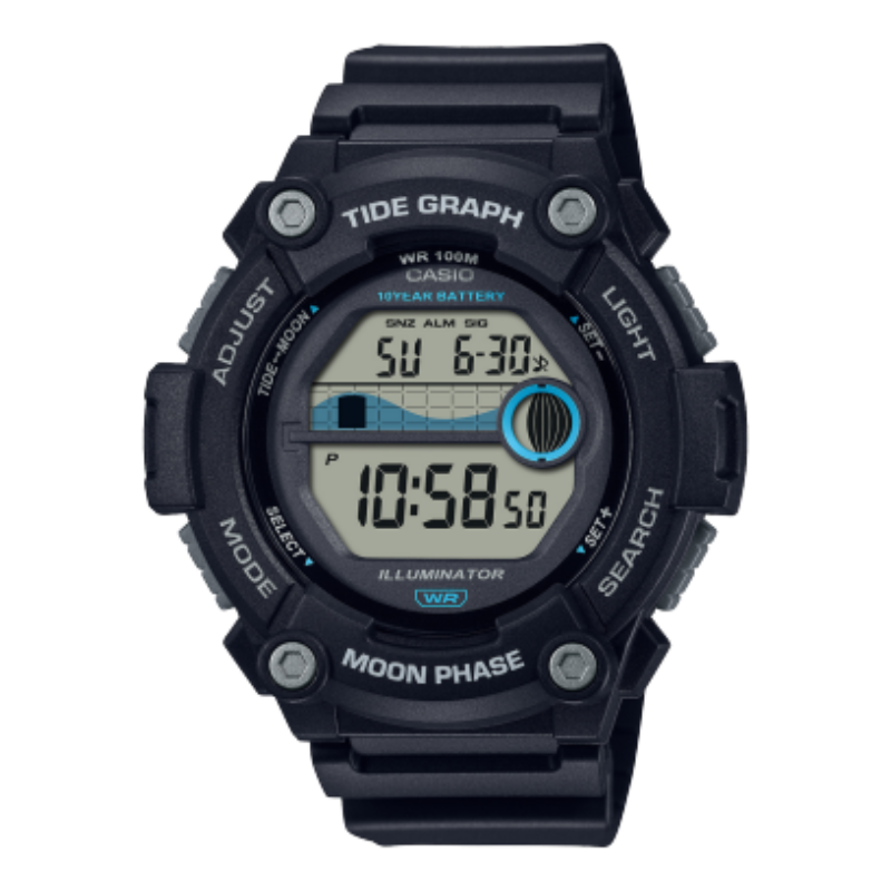 Casio Youth Digital Watch for Men with Resin Band, Water Resistant, WS-1300H-1AVDF, Black-Transparent
Casio Youth Digital Watch for Men with Resin Band, Water Resistant, WS-1300H-1AVDF, Black-Transparent