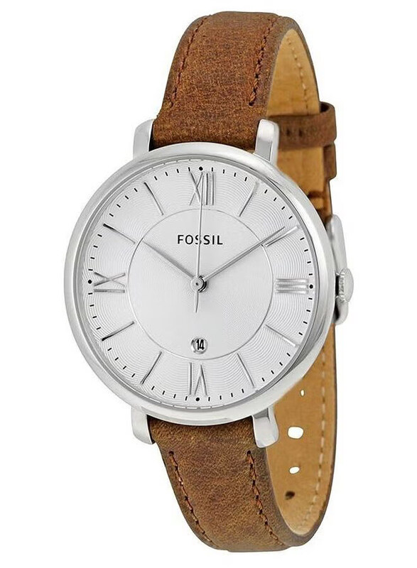 Fossil Jacqueline Analog Watch for Women with Leather Band, Water Resistant, ES3708, Brown-White
Fossil Jacqueline Analog Watch for Women with Leather Band, Water Resistant, ES3708, Brown-White