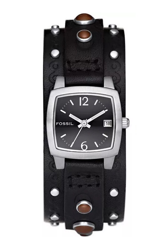 Fossil Women's JR1187 Black Leather Cuff Strap Black Analog Dial Watch
Fossil Women's JR1187 Black Leather Cuff Strap Black Analog Dial Watch