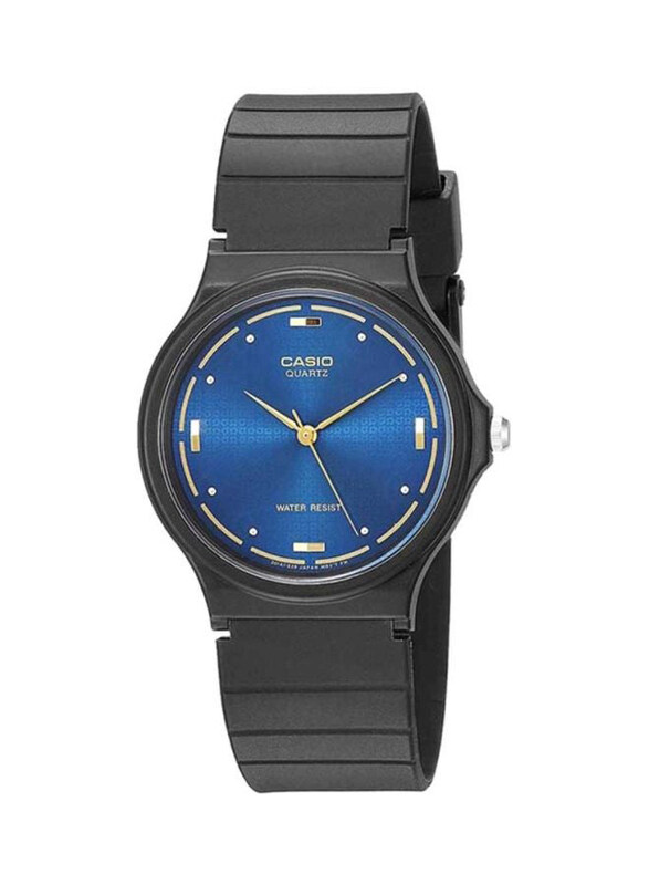 Casio Analog Watch for Men with Resin Band, Water Resistant, MQ76-2A, Black-Blue
Casio Analog Watch for Men with Resin Band, Water Resistant, MQ76-2A, Black-Blue