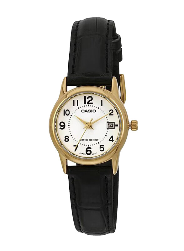Casio Analog Quartz Watch for Women with Leather Band, Water Resistant, LTP-V002GL-7B, Black/White-Gold
Casio Analog Quartz Watch for Women with Leather Band, Water Resistant, LTP-V002GL-7B, Black/White-Gold
