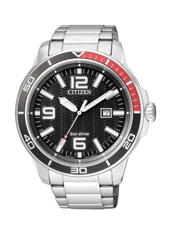 Citizen Eco-Drive Analog Watch for Men with Stainless Steel Band, Water Resistant, AW1520-51E, Silver-Black
Citizen Eco-Drive Analog Watch for Men with Stainless Steel Band, Water Resistant, AW1520-51E, Silver-Black