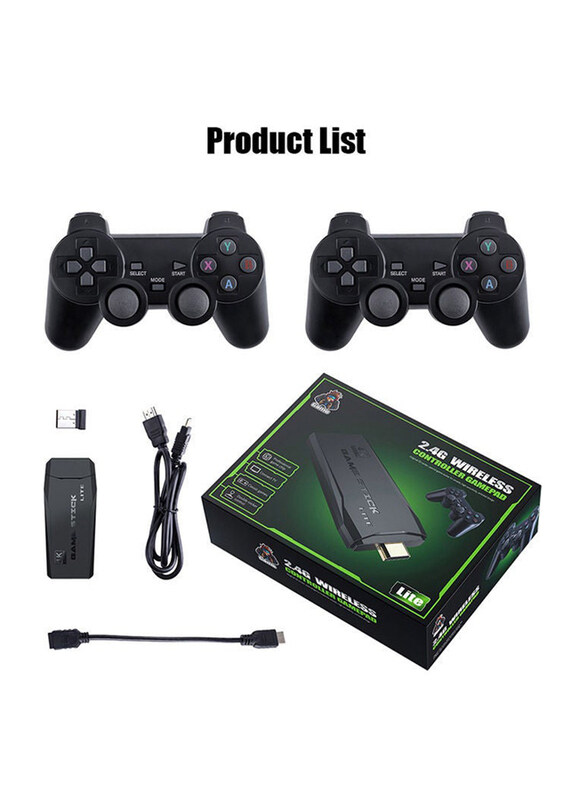 Generic Game Console 4K HD Video Game Console 2.4G Dual Wireless Controller, Classic 64GB Retro TV Game Console 10000 Game Stick, Black
Generic Game Console 4K HD Video Game Console 2.4G Dual Wireless Controller, Classic 64GB Retro TV Game Console 10000 Game Stick, Black