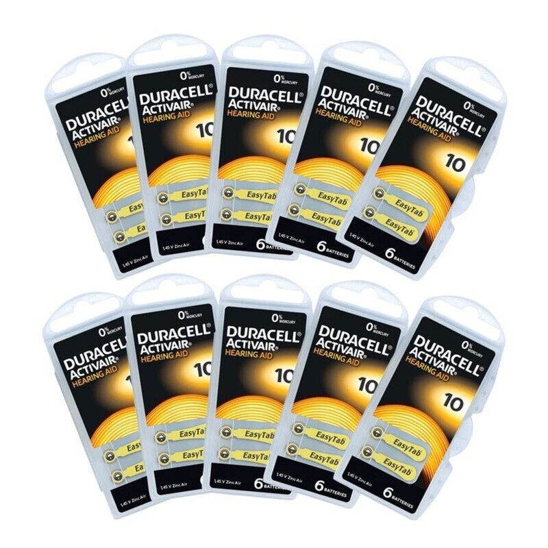 Duracell 60-Pieces (10 Size) Activair (PR70) Zinc-Air 1.45V 0% Mercury Hearing Aid Batteries
Duracell 60-Pieces (10 Size) Activair (PR70) Zinc-Air 1.45V 0% Mercury Hearing Aid Batteries