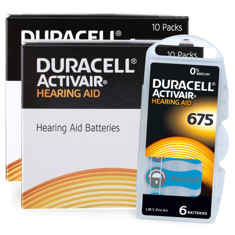 Duracell 120-Pieces (675 Size) Activair (PR44) Zinc-Air 1.45V 0% Mercury Hearing Aid Batteries
Duracell 120-Pieces (675 Size) Activair (PR44) Zinc-Air 1.45V 0% Mercury Hearing Aid Batteries