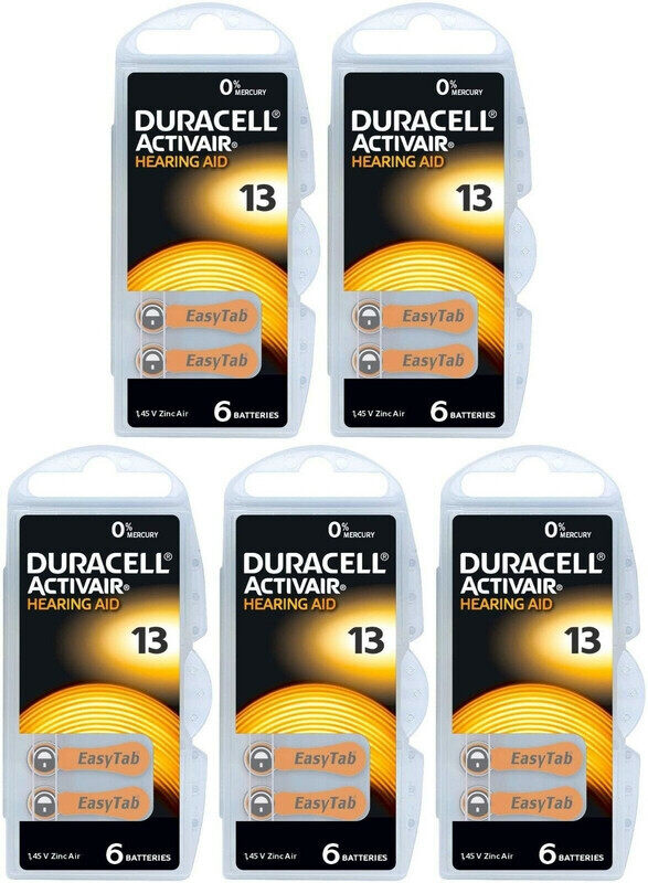 Duracell 30-Pieces (13 Size) Activair (PR48) Zinc-Air 1.45V 0% Mercury Hearing Aid Batteries
Duracell 30-Pieces (13 Size) Activair (PR48) Zinc-Air 1.45V 0% Mercury Hearing Aid Batteries
