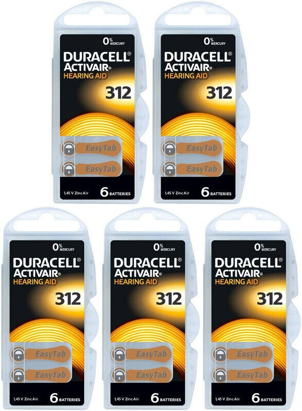 Duracell 30-Pieces (312 Size) Activair (PR41) Zinc-Air 1.45V 0% Mercury Hearing Aid Batteries
Duracell 30-Pieces (312 Size) Activair (PR41) Zinc-Air 1.45V 0% Mercury Hearing Aid Batteries