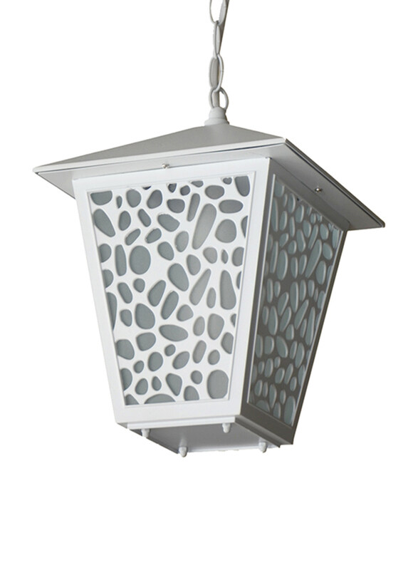 Salhiya Lighting Outdoor Hanging Ceiling Light, E27 Bulb Type, Glass Diffuser, 147105, White
Salhiya Lighting Outdoor Hanging Ceiling Light, E27 Bulb Type, Glass Diffuser, 147105, White