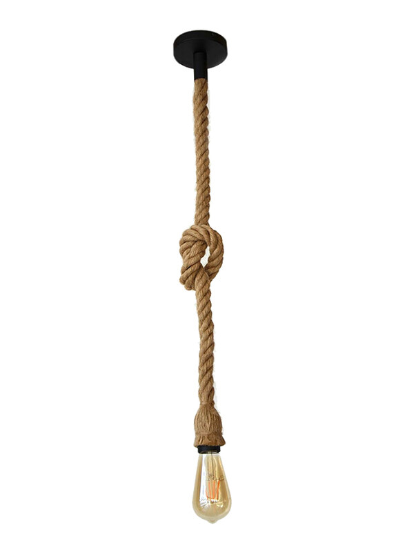 Salhiya Lighting Veronica Suspension Indoor Hanging Pendant Light, E27 Bulb Type, Retro Style, Hemp Rope, 66/19, Brown
Salhiya Lighting Veronica Suspension Indoor Hanging Pendant Light, E27 Bulb Type, Retro Style, Hemp Rope, 66/19, Brown