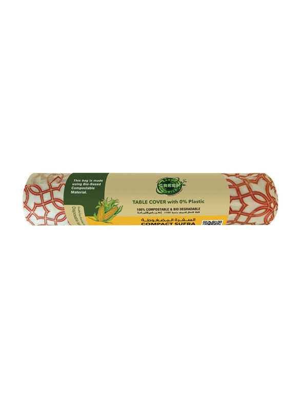 Earth Green Choice 20-Piece Compostable Printed Compact Sufra Disposable Table Cover Set, 100x140cm, EGC2269, Red/White
Earth Green Choice 20-Piece Compostable Printed Compact Sufra Disposable Table Cover Set, 100x140cm, EGC2269, Red/White