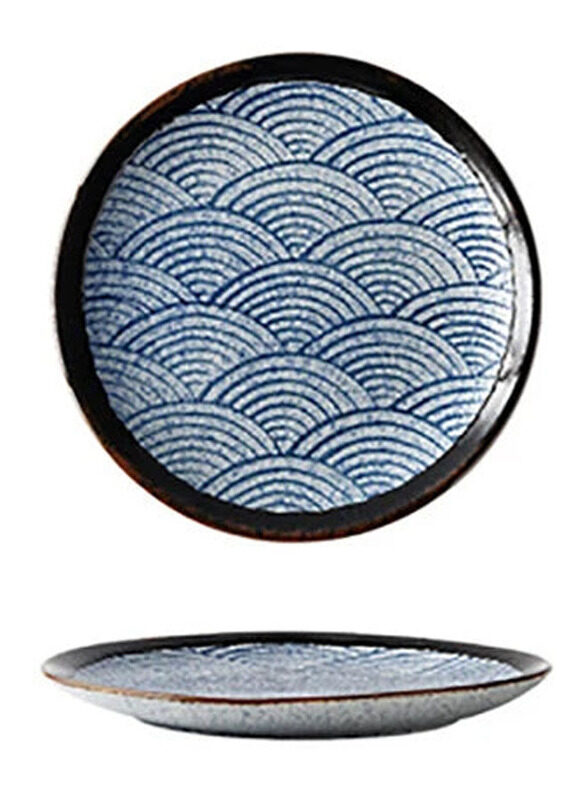 E.V.A. Home Decor 8-inch Brocade Dinnerware Collection Porcelain Round Plate, Blue
E.V.A. Home Decor 8-inch Brocade Dinnerware Collection Porcelain Round Plate, Blue