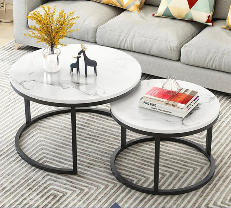 E.V.A. Home Decor Sconce Marble Top Coffee Nesting Table, 2 Pieces, 50cm x 70cm, Black
E.V.A. Home Decor Sconce Marble Top Coffee Nesting Table, 2 Pieces, 50cm x 70cm, Black