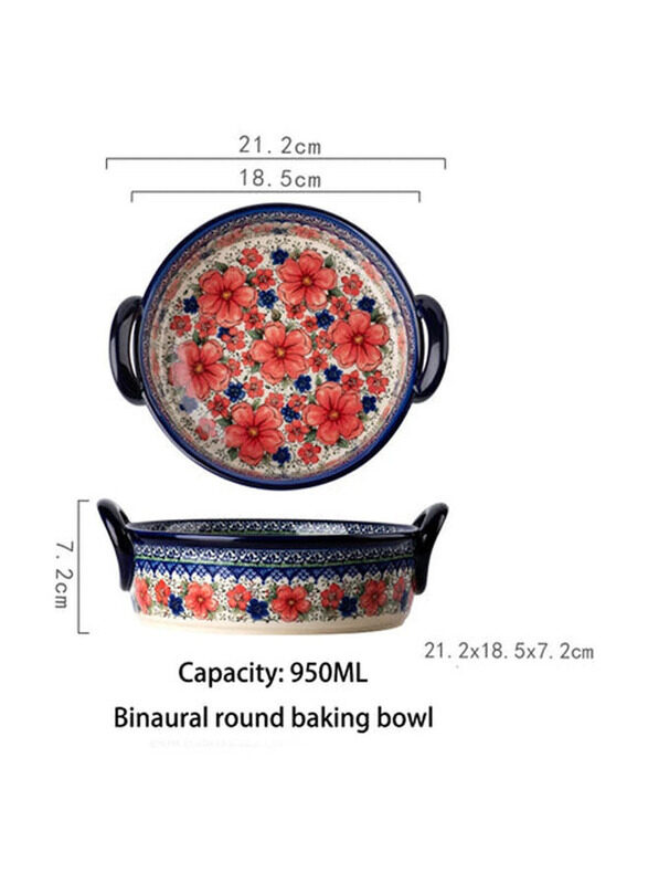 E.V.A. Home Decor 950ml Pompelmo Ceramic Bakeware Round Binaural Baking Plate, Multicolour
E.V.A. Home Decor 950ml Pompelmo Ceramic Bakeware Round Binaural Baking Plate, Multicolour