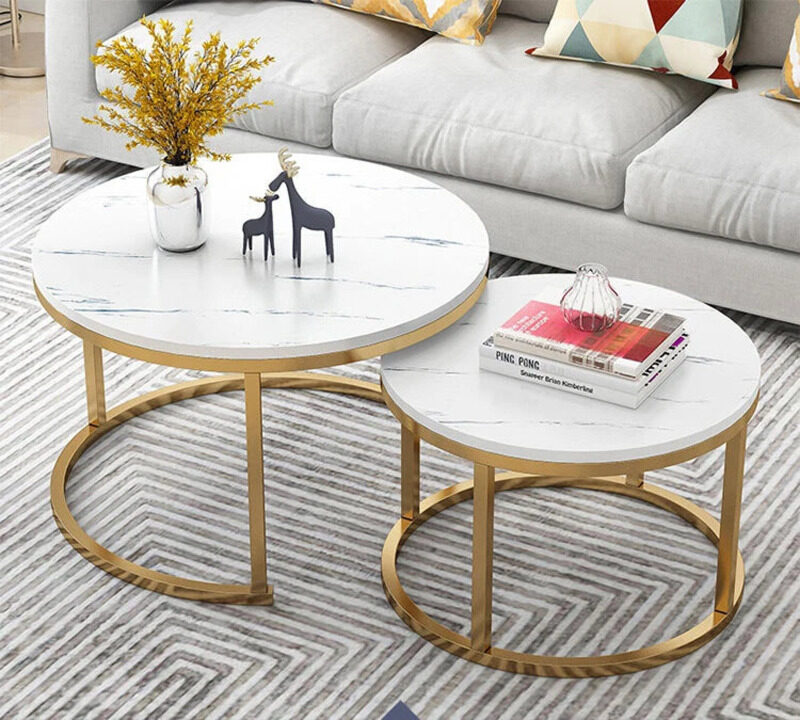 E.V.A. Home Decor Sconce Marble Top Coffee Nesting Table, 2 Pieces, 60cm x 80cm, Gold
E.V.A. Home Decor Sconce Marble Top Coffee Nesting Table, 2 Pieces, 60cm x 80cm, Gold