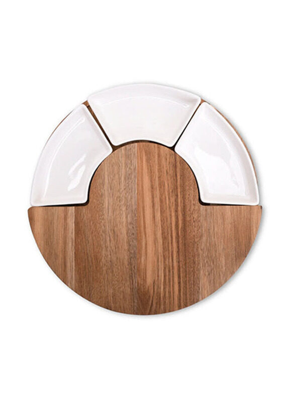 E.V.A. Home Decor 12-inch Dapper Charcuterie Wood Board with Bowls, White/Brown
E.V.A. Home Decor 12-inch Dapper Charcuterie Wood Board with Bowls, White/Brown