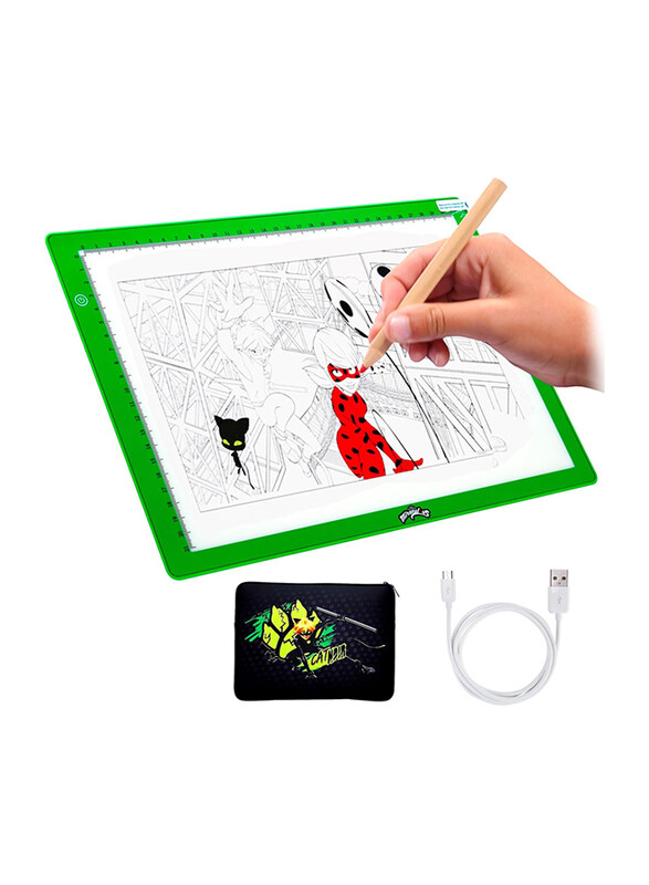Miraculous Cat Noir Led Light pad & Case Drawing Kit with Light Box, Ages 3+, Green
Miraculous Cat Noir Led Light pad & Case Drawing Kit with Light Box, Ages 3+, Green