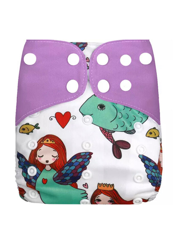 Pikkaboo Mermaid Reusable Cloth Diaper with Adjustable Snap Buttons for Babies and Toddlers, Multicolour
Pikkaboo Mermaid Reusable Cloth Diaper with Adjustable Snap Buttons for Babies and Toddlers, Multicolour