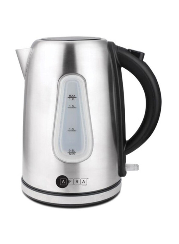 Afra 1.7L Electric Kettle with Automatic Shut-off, Overheat Protection & Stainless Steel Finish, 2200W, Silver
Afra 1.7L Electric Kettle with Automatic Shut-off, Overheat Protection & Stainless Steel Finish, 2200W, Silver