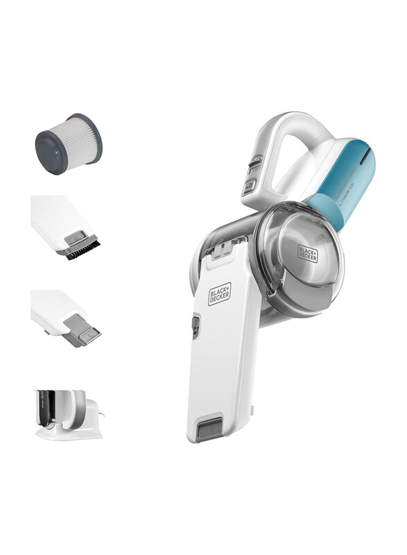 Black+Decker 1.5Ah Li-Ion Dustbuster Pivot Cordless Handheld Vacuum, PV1020L-B5, Blue/White
Black+Decker 1.5Ah Li-Ion Dustbuster Pivot Cordless Handheld Vacuum, PV1020L-B5, Blue/White